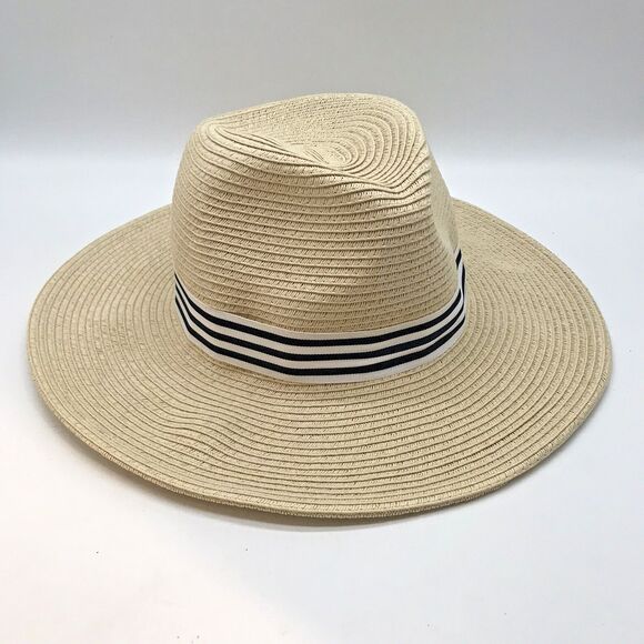 Bass Wide Brim Sun Hat Women OSFM Paper Straw Packable Floppy Beach Headwear - Picture 4 of 13